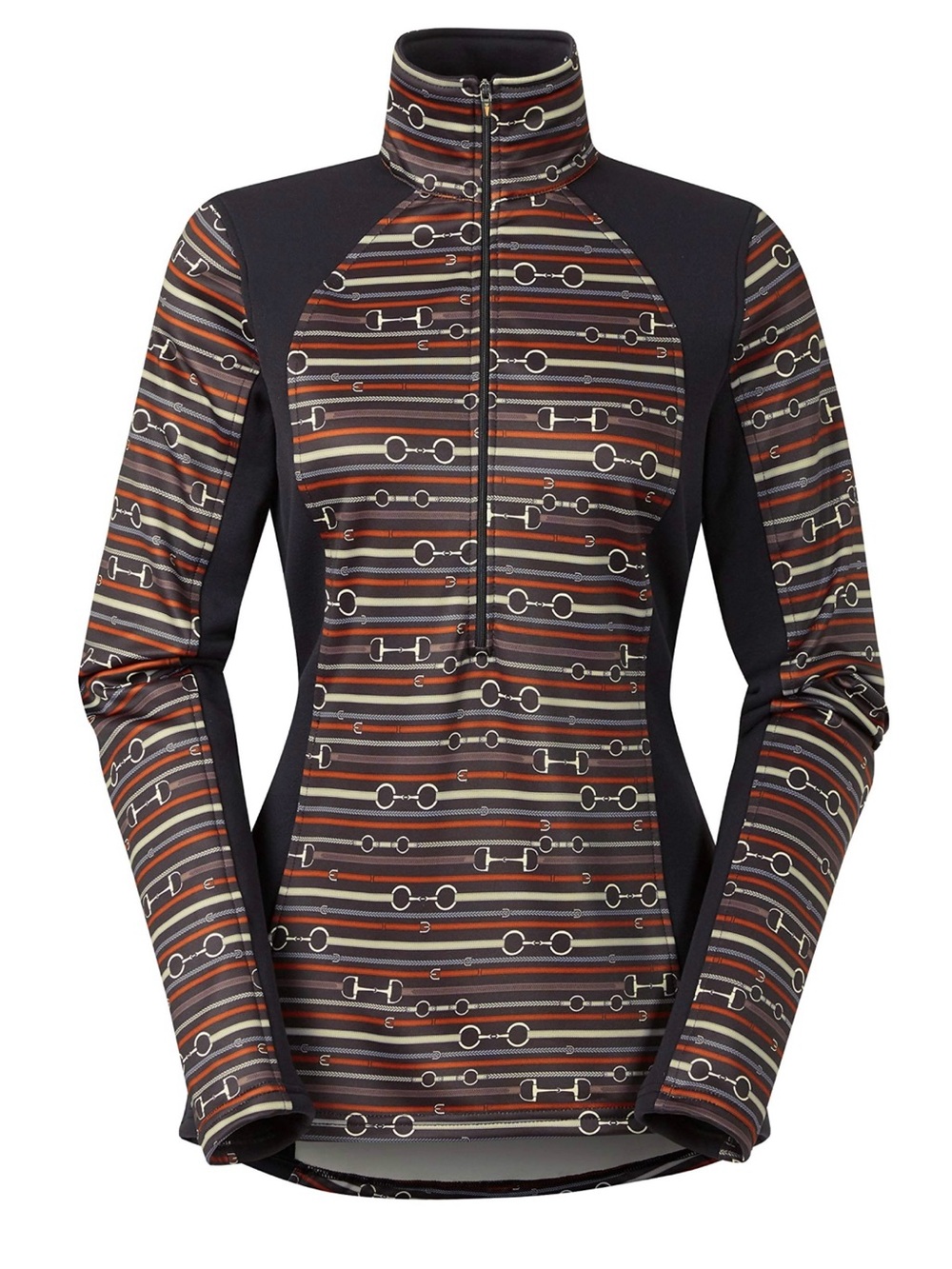 Kerrits Small Zip Pullover Equestrian Horse Riding Bits Reins Stretch Sweatshirt